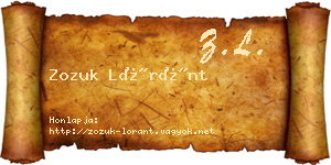 Zozuk Lóránt névjegykártya