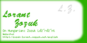 lorant zozuk business card